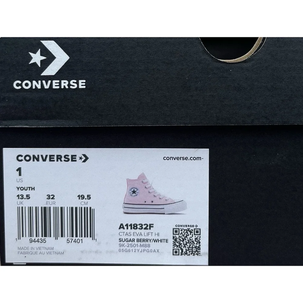 Converse Chuck Taylor All Star Lift Girls‎ High-Top Platform Shoes 1 Light Pink